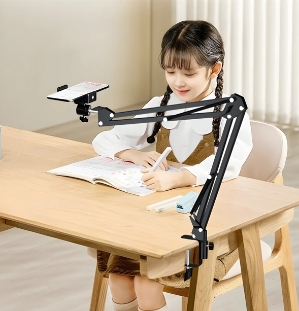 Adjustable Overhead Mobile Stand - 360° Rotating Phone Holder